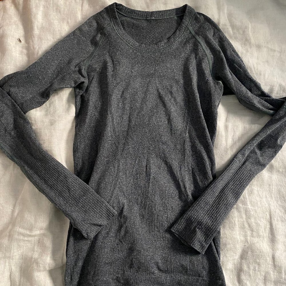 Dark Grey Long Sleeve Lululemon Top